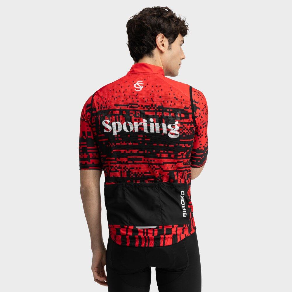 Herren Radsport winddichte real sporting de gijón x siroko fahrradweste für SC 6/7