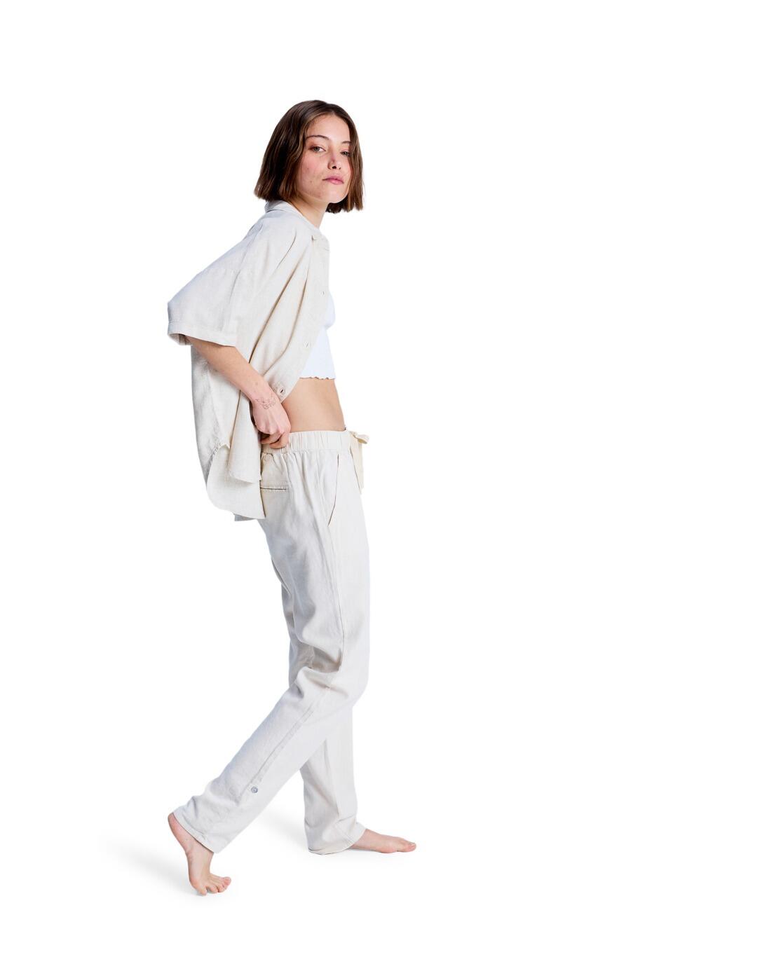 Pantalon cargo ON THE SEASHORE Beige Femme 3/4