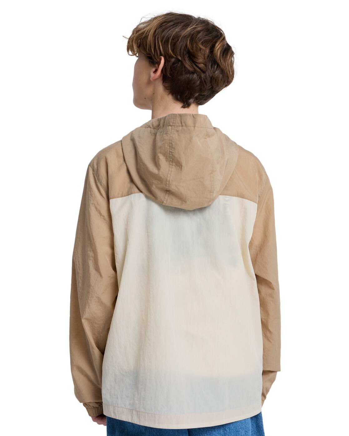 Windbreaker-Jacke mit Kapuze CLICKER Beige Junge 2/4