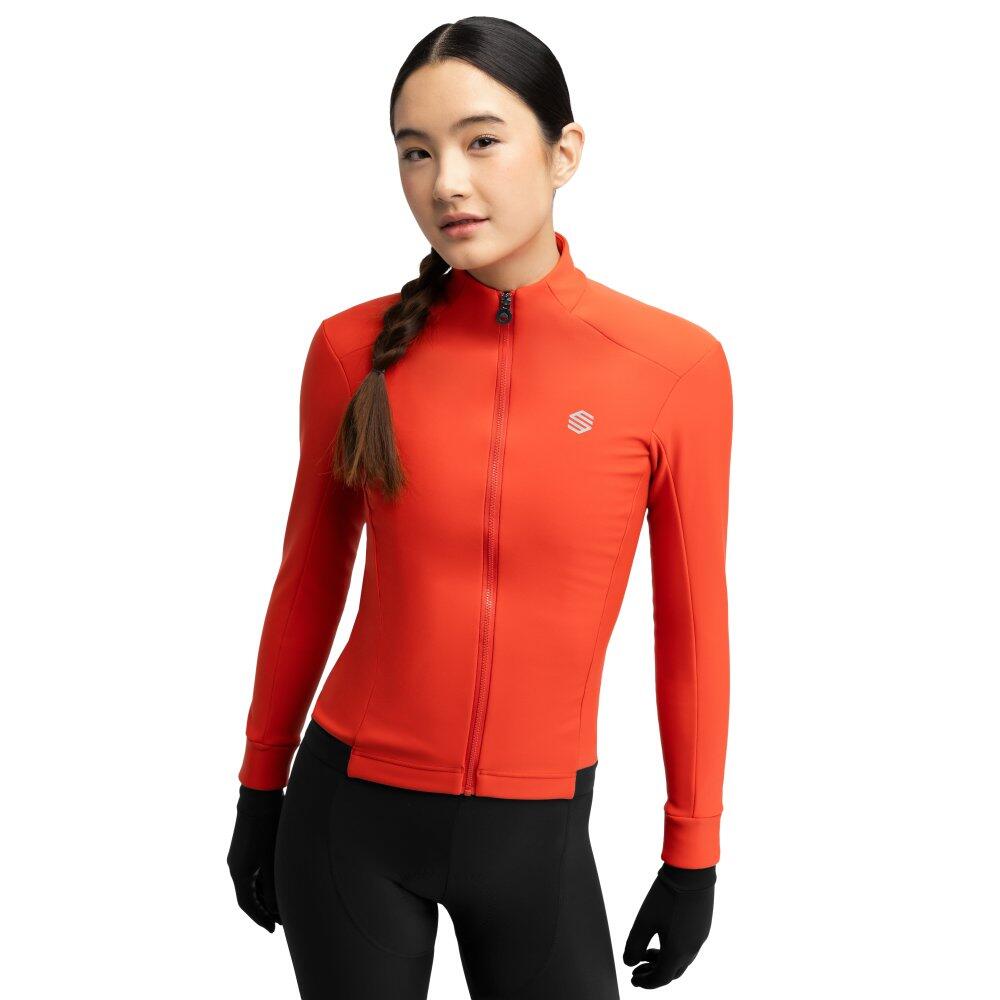 Women Cycling 's softshell jacket J1-W Plange Red