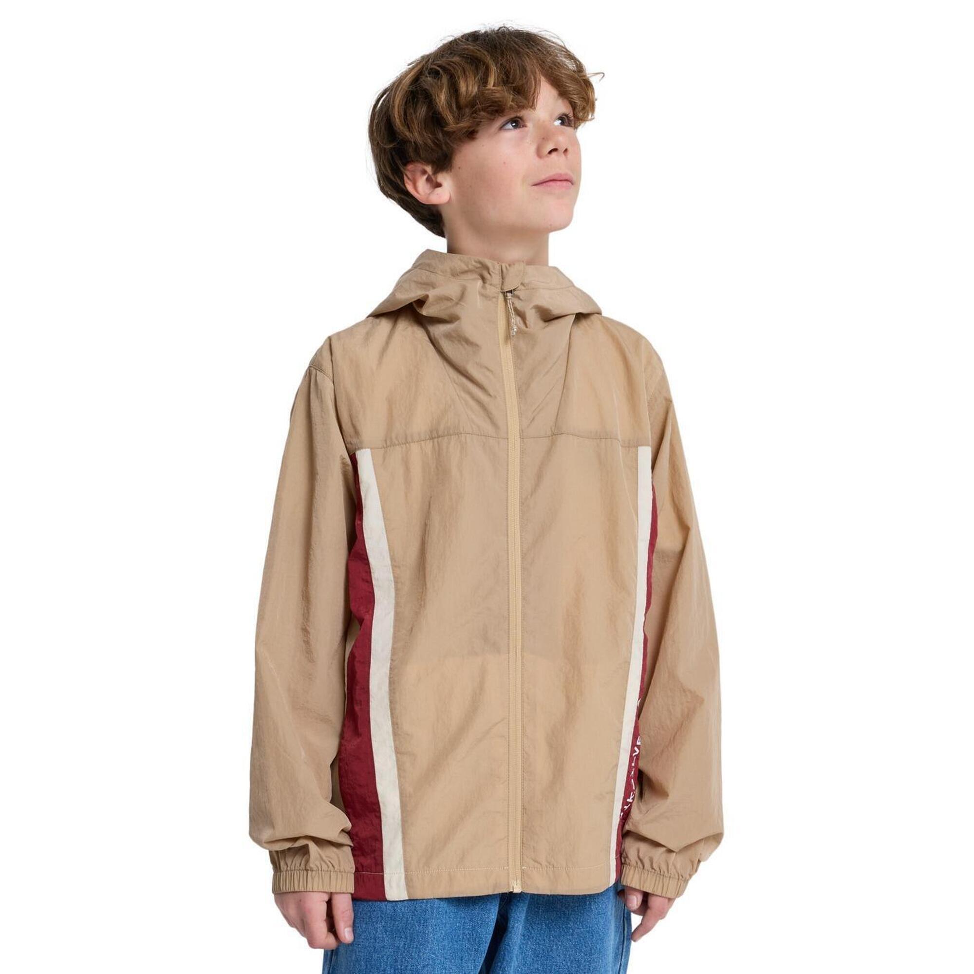 Quiksilver - Veste Coupe-vent À Capuche Clicker Marron Garçon - Coupe Vent - Beige - Decathlon