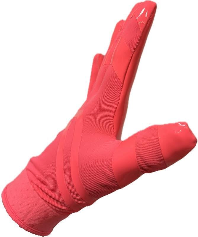 luvas de futebol americano pro receiver, RE, DB, RB, Rosa FRG-03 1/4