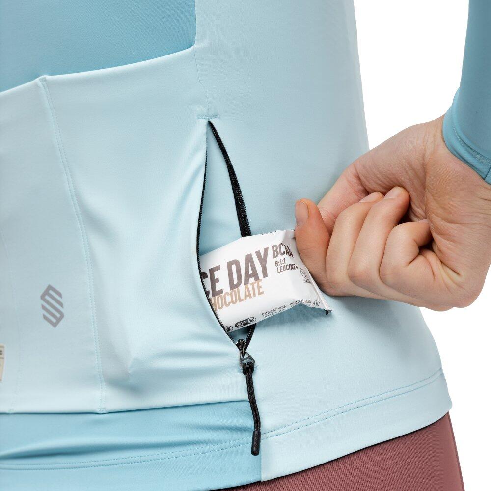 Camisola de ciclismo gravel manga comprida mulher GM3-W Bordala Azul 5/7