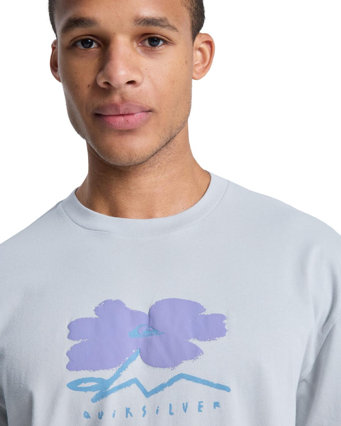 T-Shirt à manches courtes STRUCTURED FLOWER Gris Homme 4/4