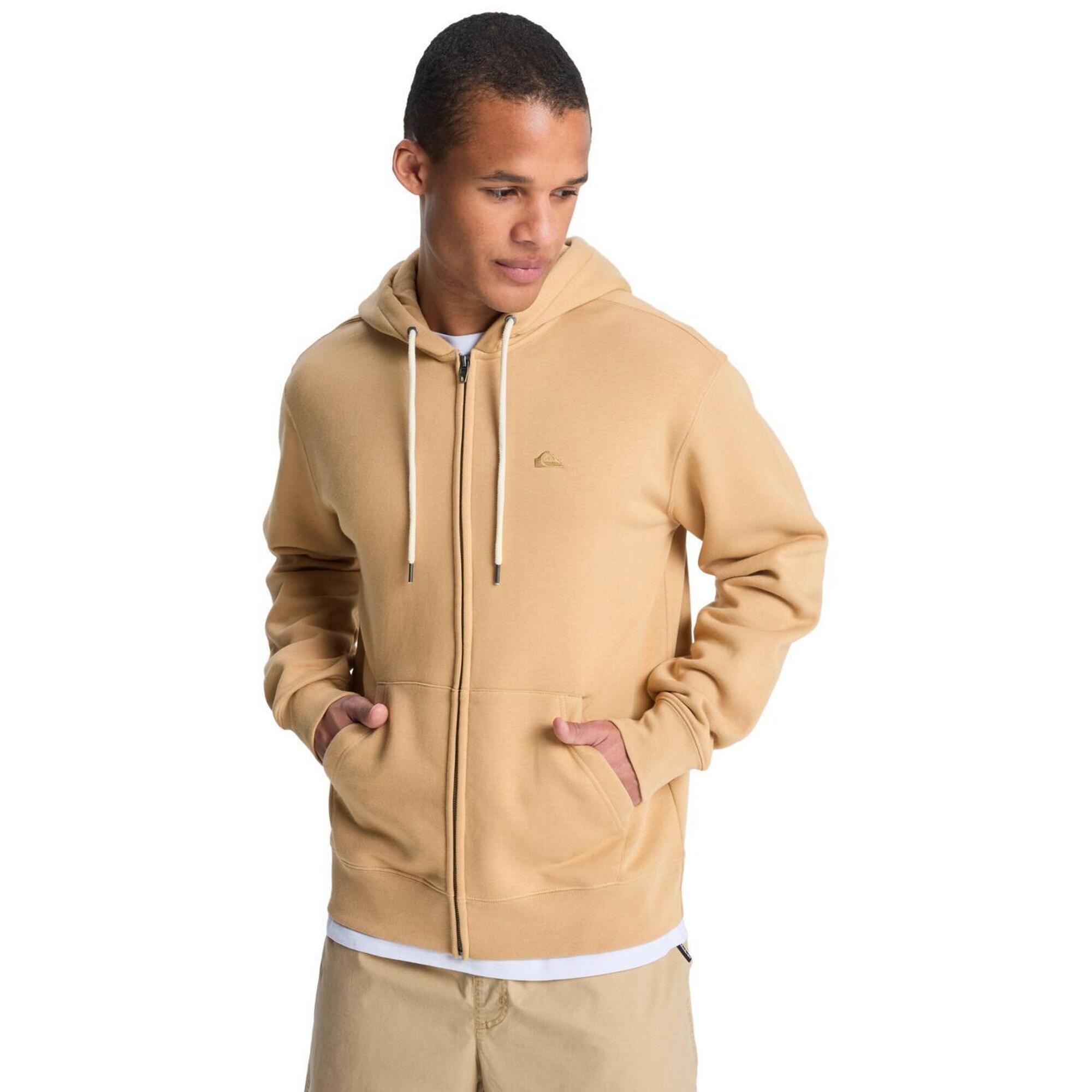 Quiksilver - Sweat À Capuche Zippé Salt Water Zip Marron Homme - Sweat Zippé - Beige - Decathlon