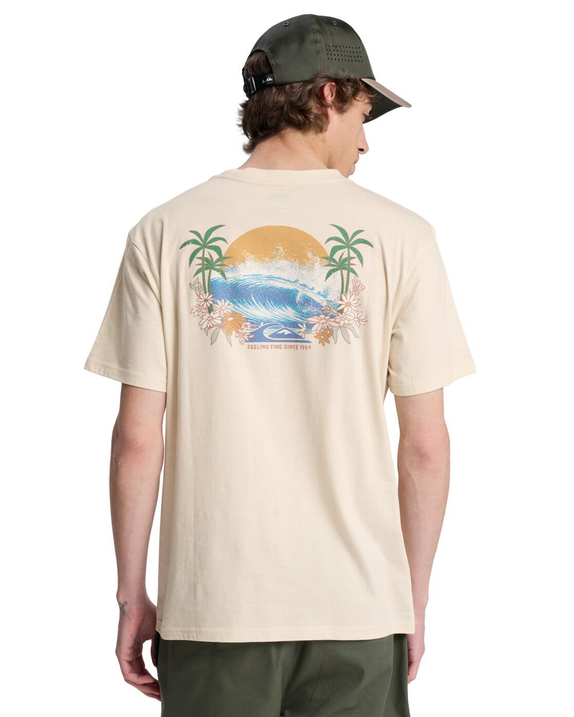 T-Shirt à manches courtes EV BARREL PARADISE Beige Homme 2/4