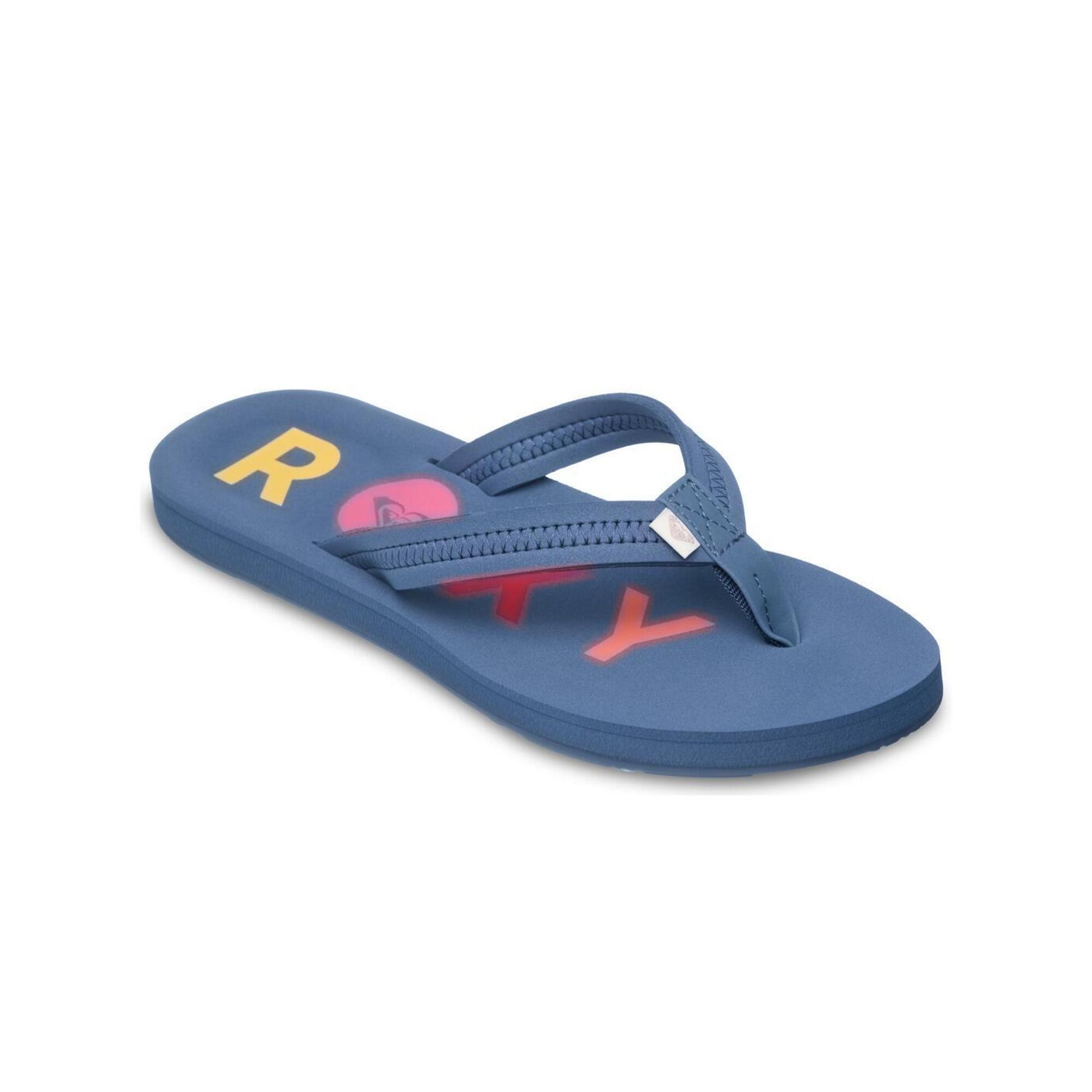 Roxy - Tongs Vista Bleu Femme - Tongs - Bleu - Decathlon