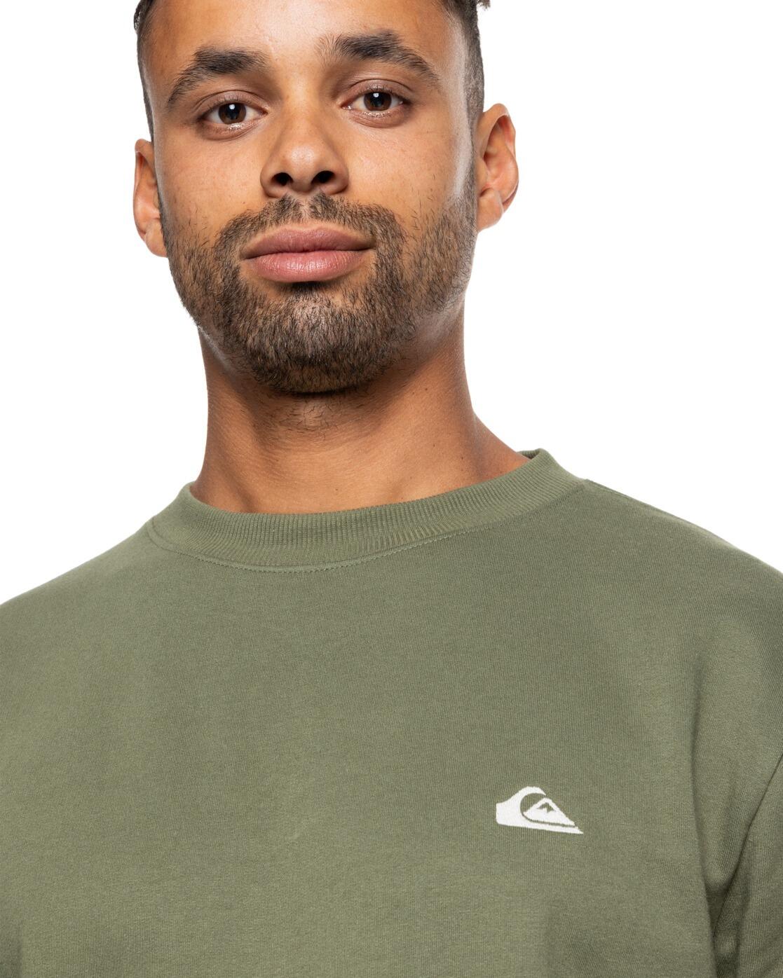 Rundhals-Fleece BASIC Grün Herren 4/4