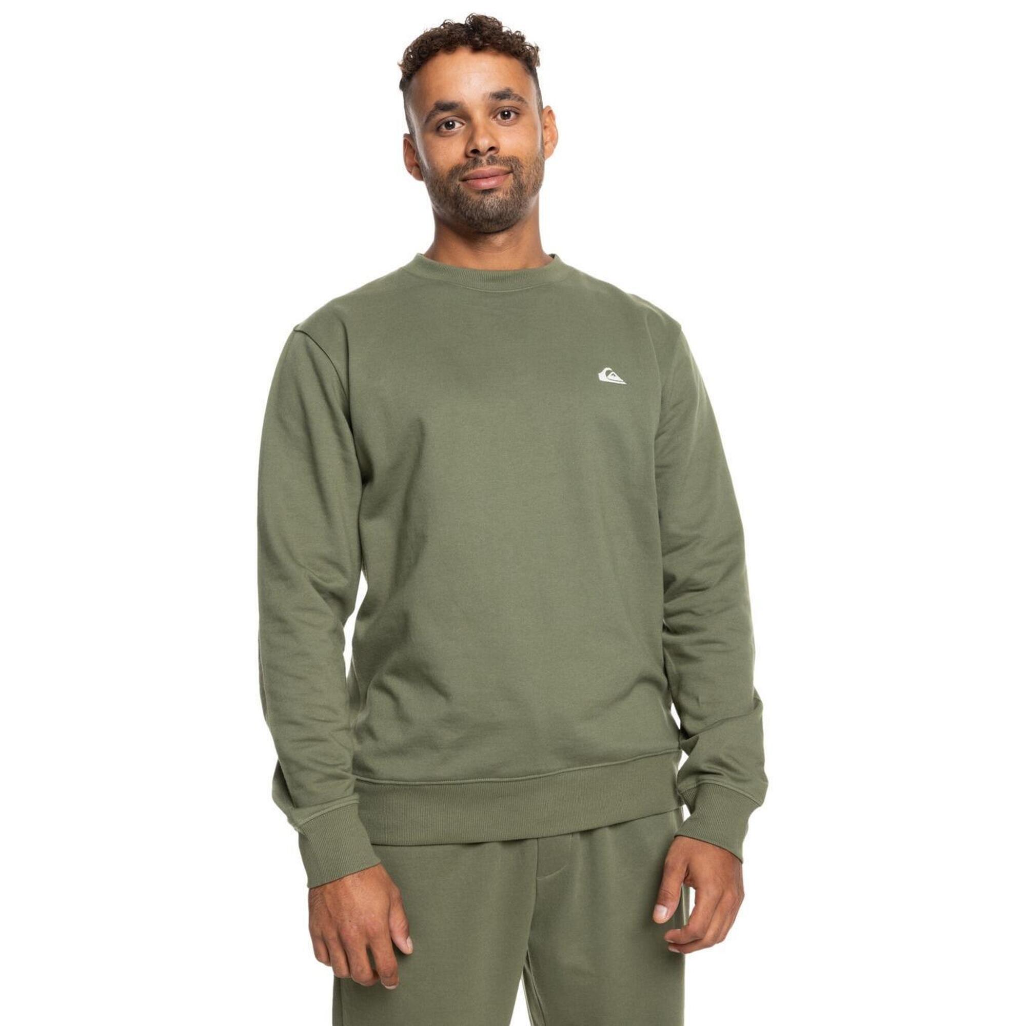 Quiksilver - Pull À Col Rond Basic Vert Homme - Polaire - Vert - Decathlon