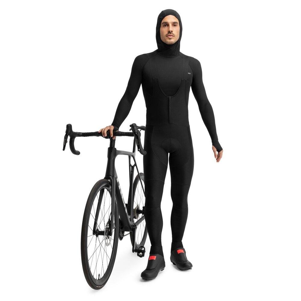 Maglia intima termica da ciclismo con cappuccio uomo DW Finestre Black Nero 3/8