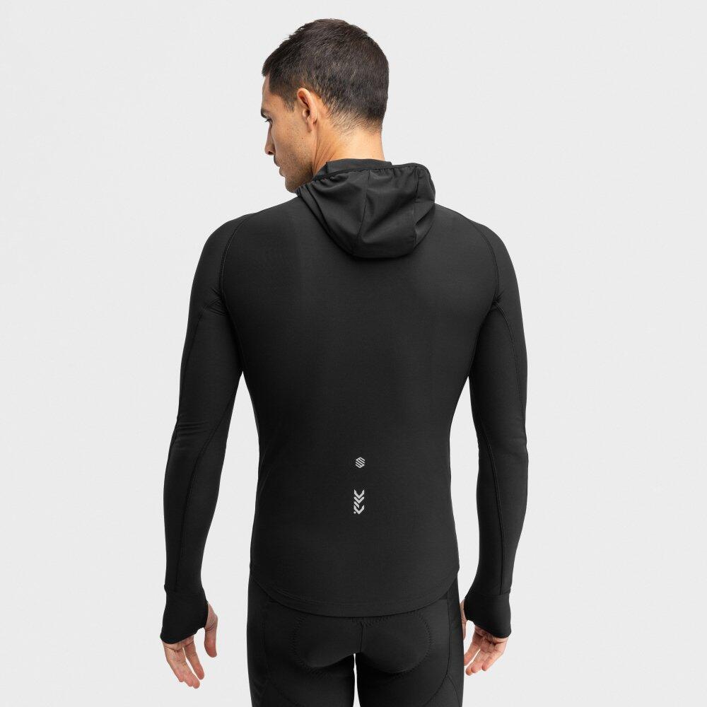 Maglia intima termica da ciclismo con cappuccio uomo DW Finestre Black Nero 6/8