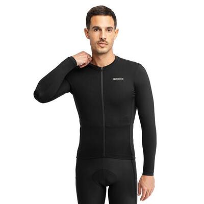 Maglia ciclismo gravel a maniche lunghe uomo GM6 Rideout Black Nero