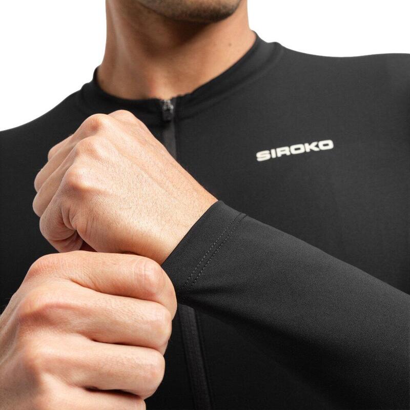 Tricou de gravel cu mânecă lungă pentru GM6 Rideout Black Negru