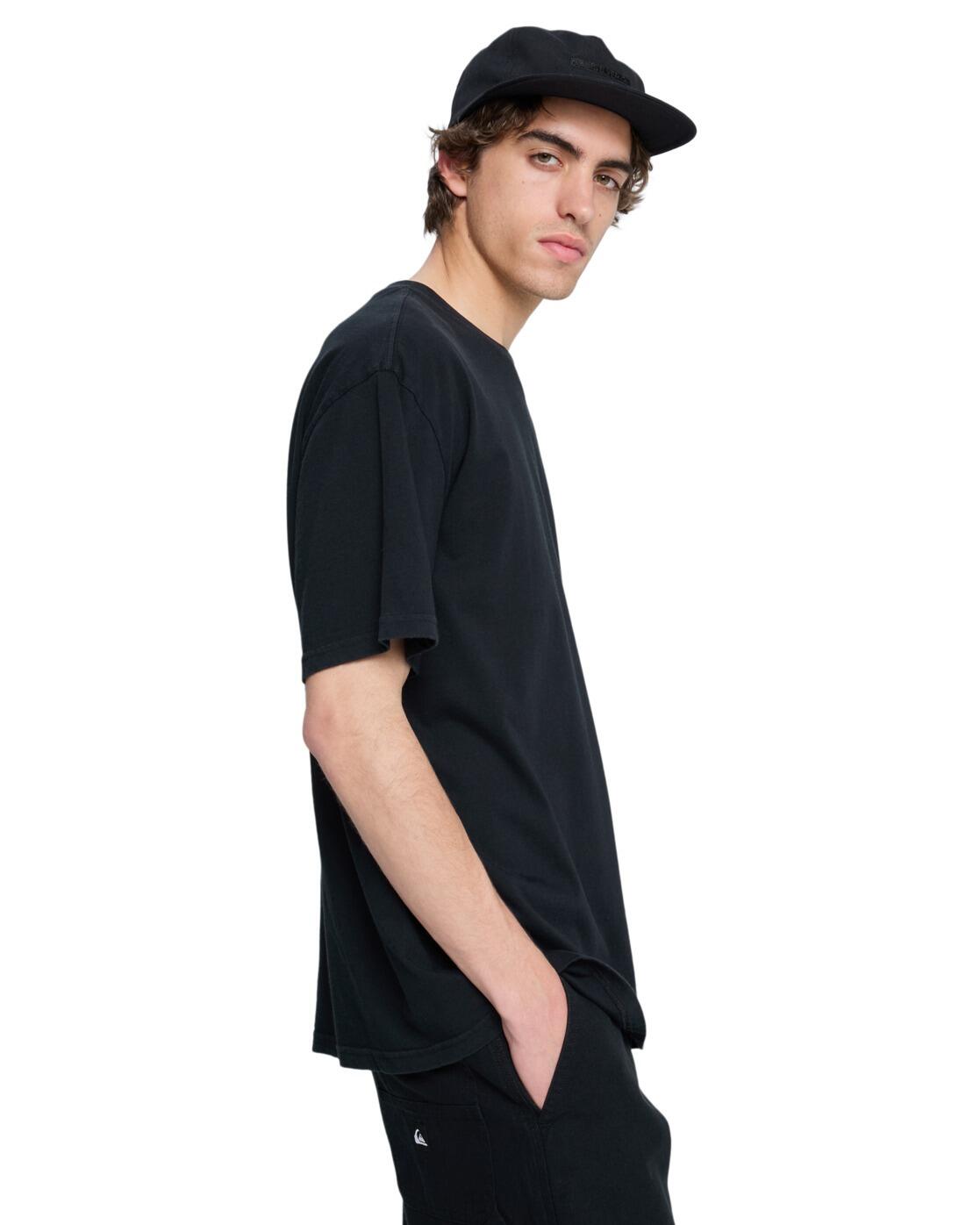 T-Shirt à manches courtes QUIKGLOBE Noir Homme 3/4
