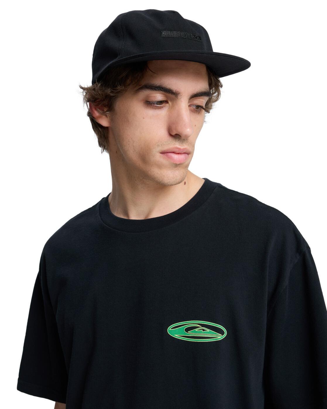 T-Shirt à manches courtes QUIKGLOBE Noir Homme 4/4