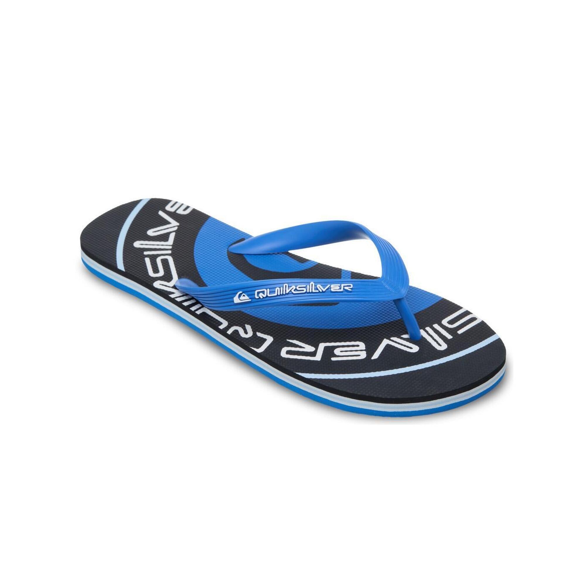 Quiksilver - Tongs Molokai Screen Noir Homme - Tongs - Bleu - Decathlon