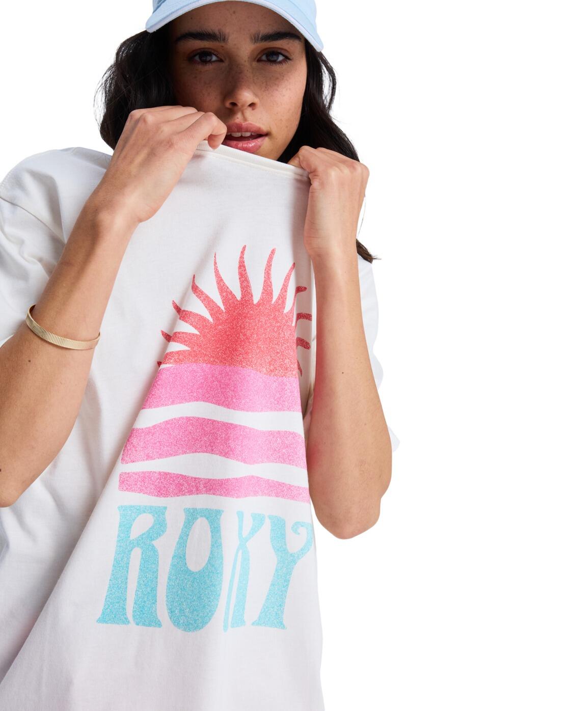 T-Shirt à manches courtes HANGLOOSE POSTER Blanc Femme 4/4