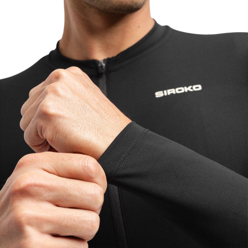 Camisola ciclismo gravel manga comprida homem GM6 Rideout Black Preto 4/7