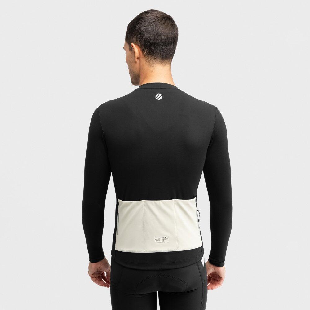 Camisola ciclismo gravel manga comprida homem GM6 Rideout Black Preto 6/7