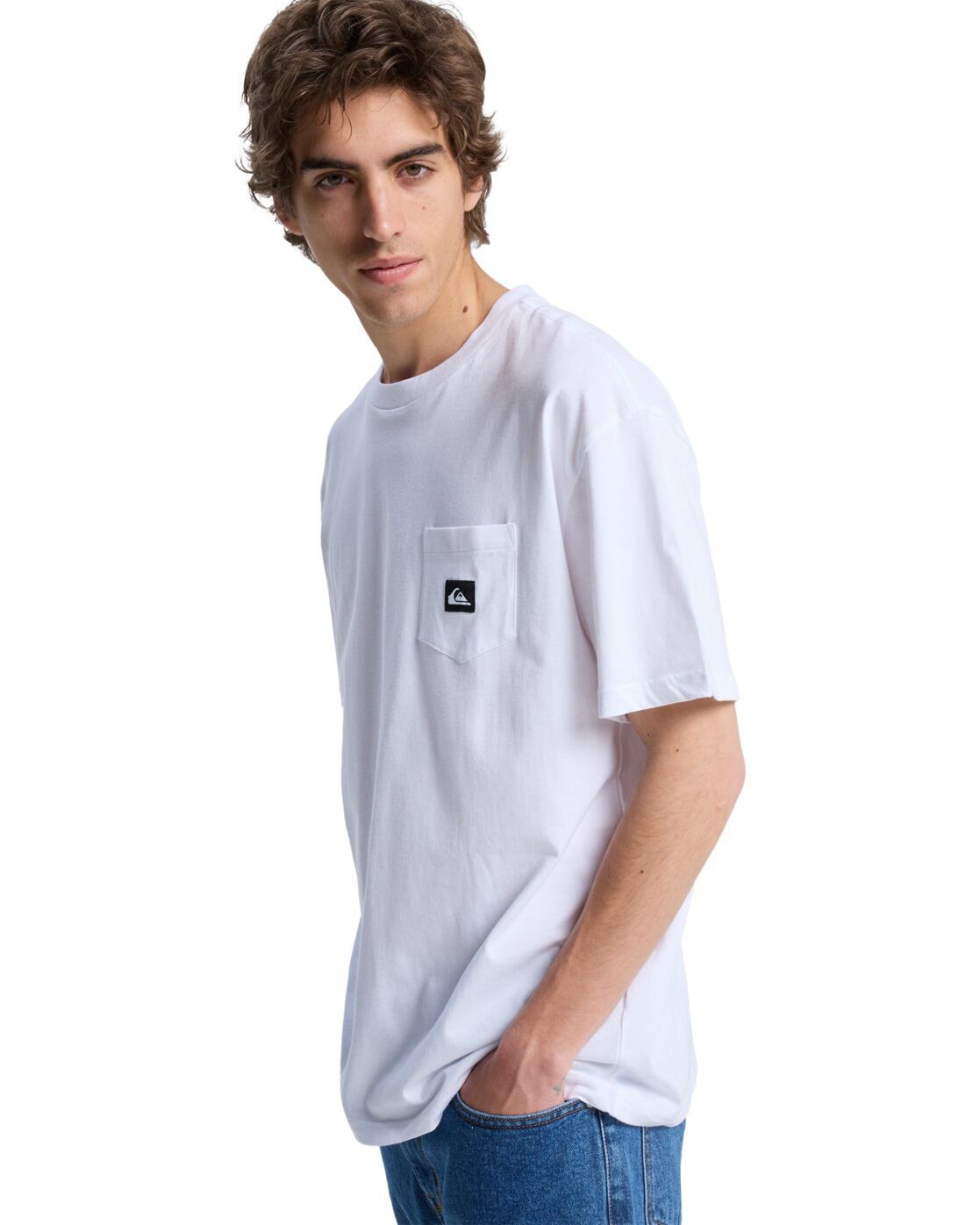 T-shirt à manches courtes SALT WATER POCKET Blanc Homme 3/4