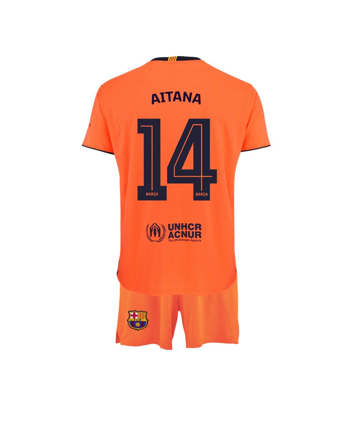 Camiseta Niño Aitana FC Barcelona Tercera Equipación Réplica Oficial 25/26 2/7