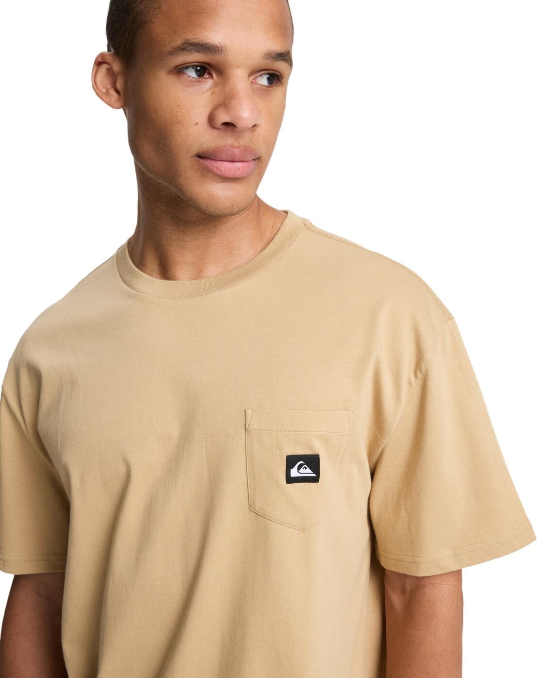 T-shirt à manches courtes SALT WATER POCKET Beige Homme 4/4