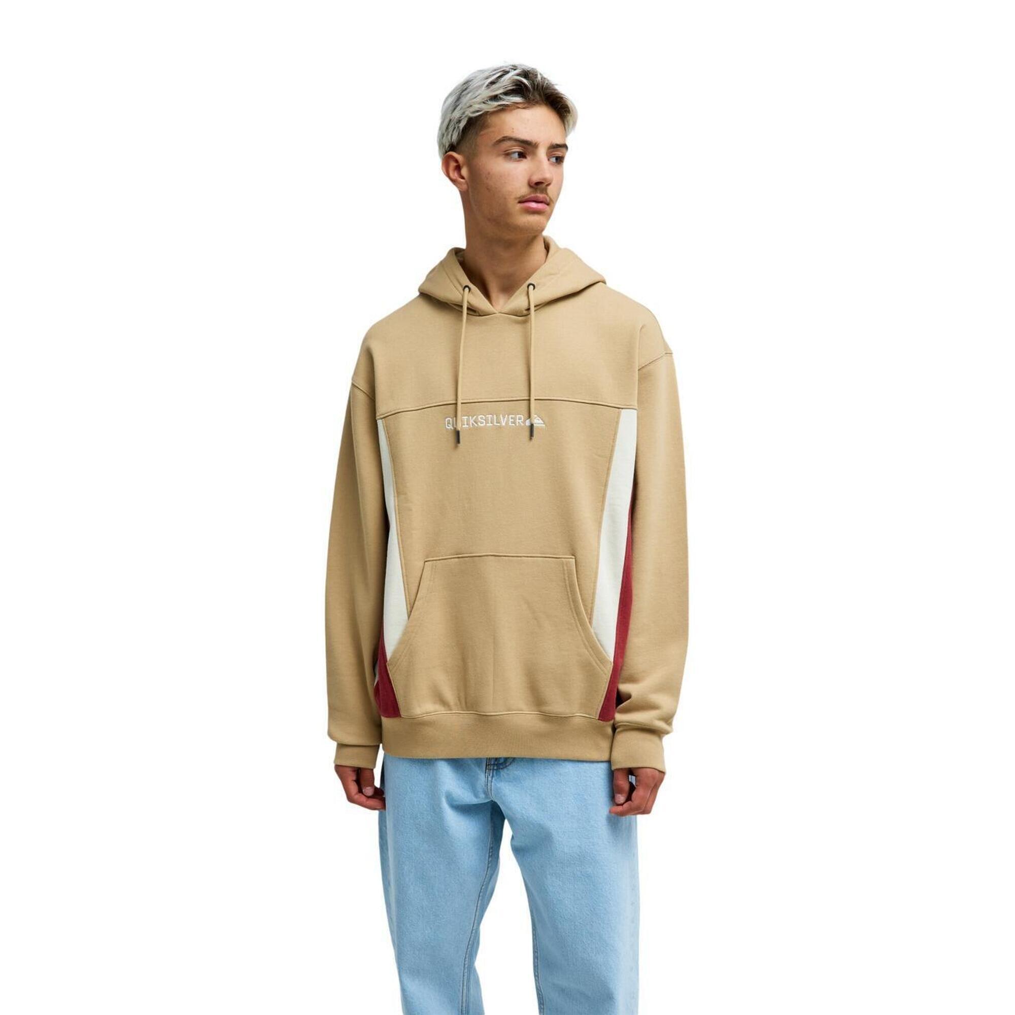 Quiksilver - Sweat À Capuche Clicker Marron Homme - Sweat-shirt - Beige - Decathlon