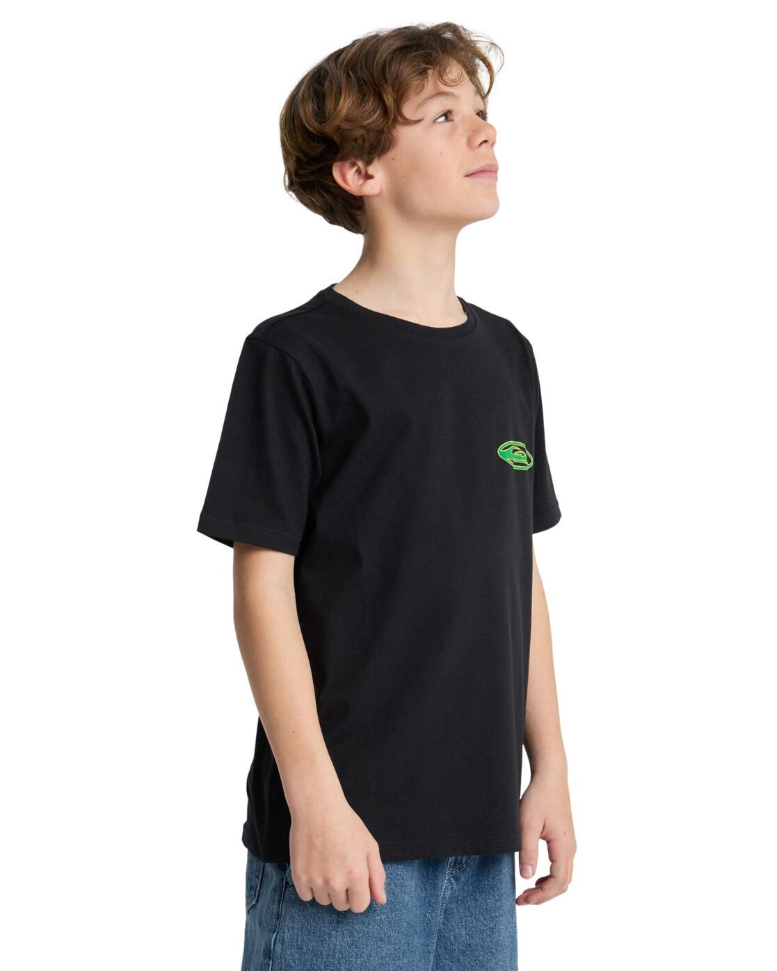 T-Shirt à manches courtes QUIK GLOBE Noir Garçon 3/4
