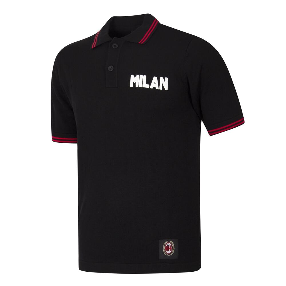 Copa Football - Ac Milan 1960's Embroidery Polo - Polo Manches Courtes - Noir - Decathlon