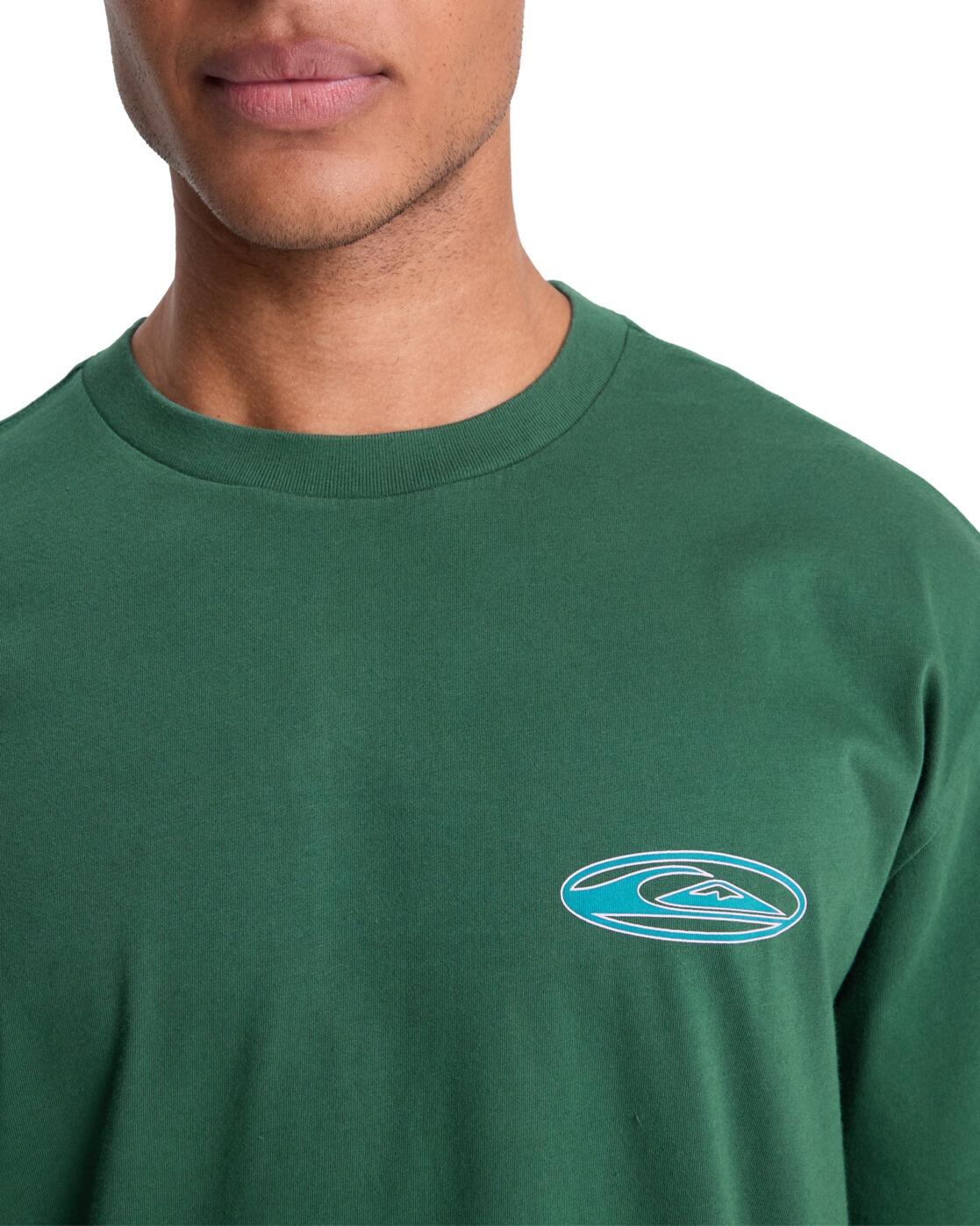 T-Shirt à manches courtes QUIKGLOBE Vert Homme 4/4