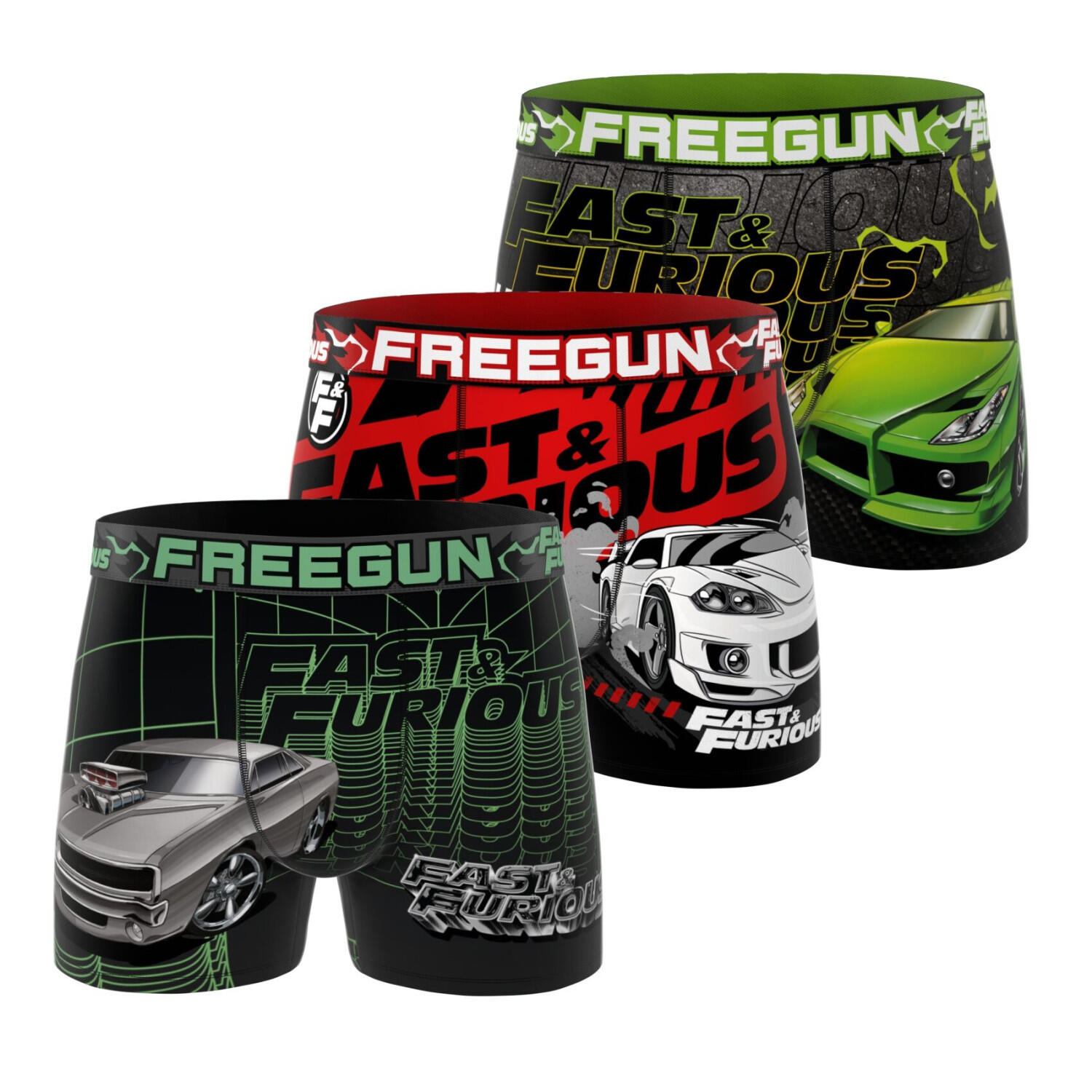 Lot de 3 boxers enfant Fast and furious
