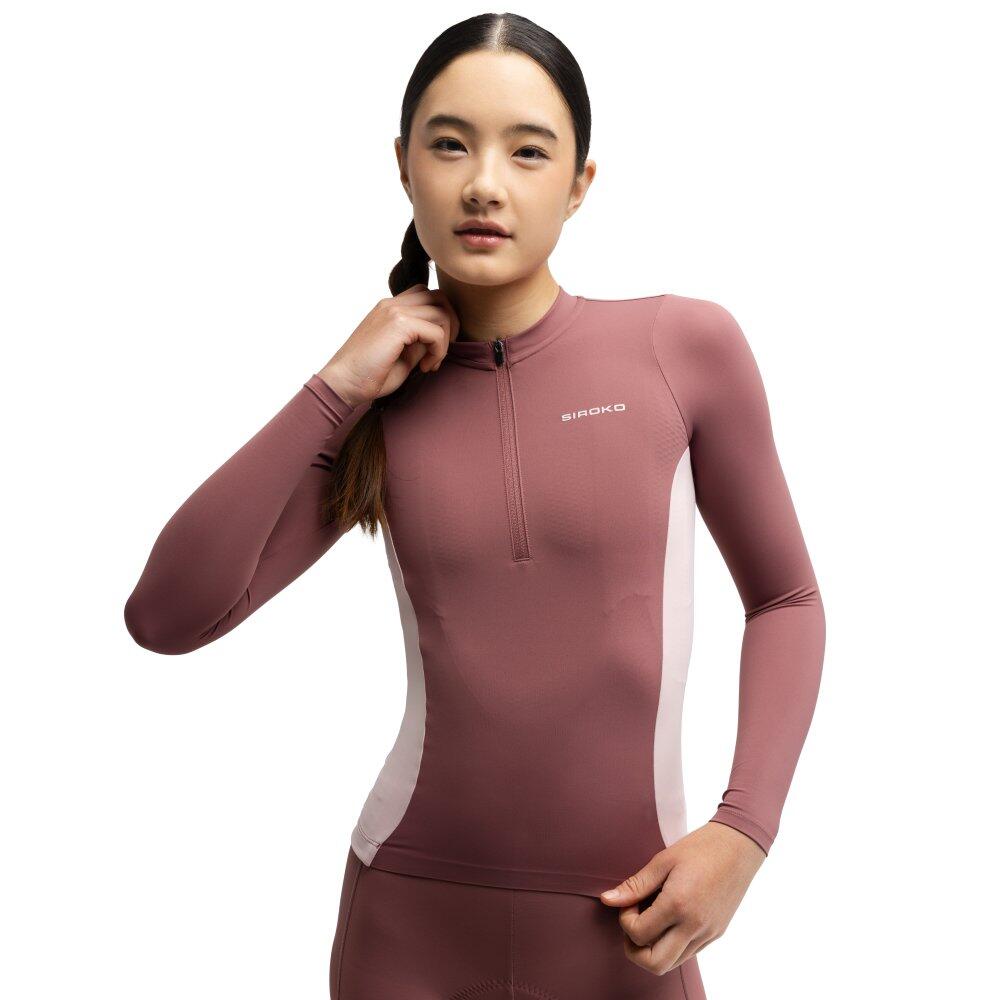 SIROKO Maglia da ciclismo gravel a maniche lunghe da donna GM3-W Polvareda Marrone