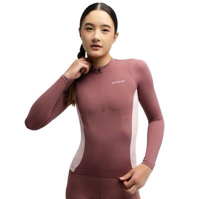 Dames fietsen gravel wielershirt lange mouwen gm3-w polvareda bruin