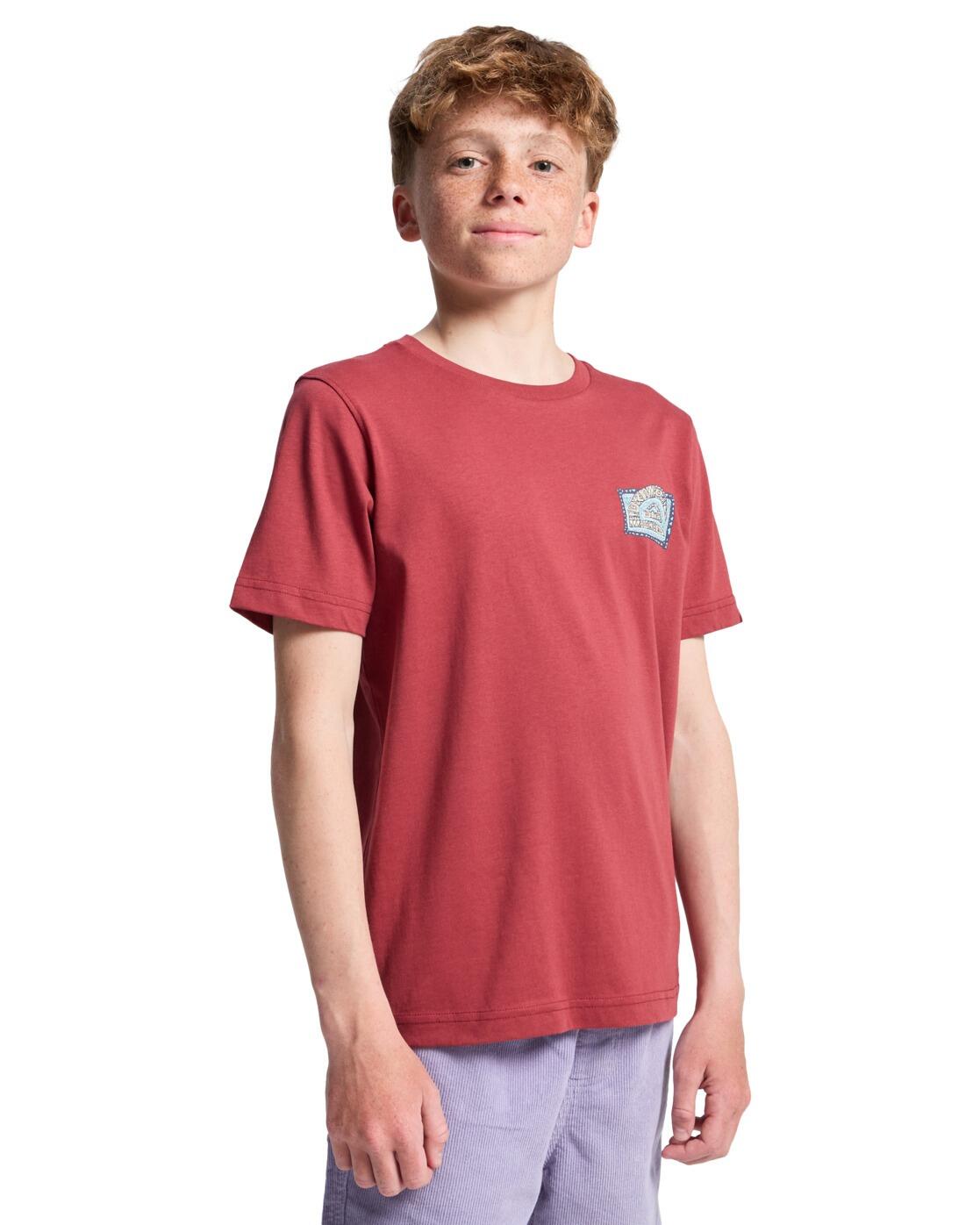 T-Shirt à manches courtes HERITAGE Rouge Garçon 3/4