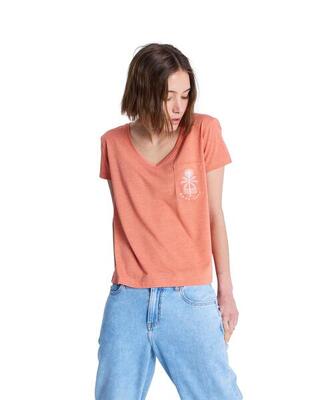 T-shirt laguna green schwarz dames