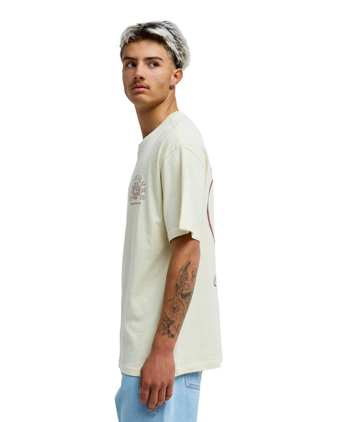 T-Shirt à manches courtes CURVE PALM Beige Homme 3/4