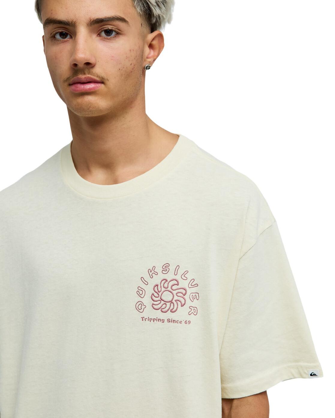 T-Shirt à manches courtes CURVE PALM Beige Homme 4/4