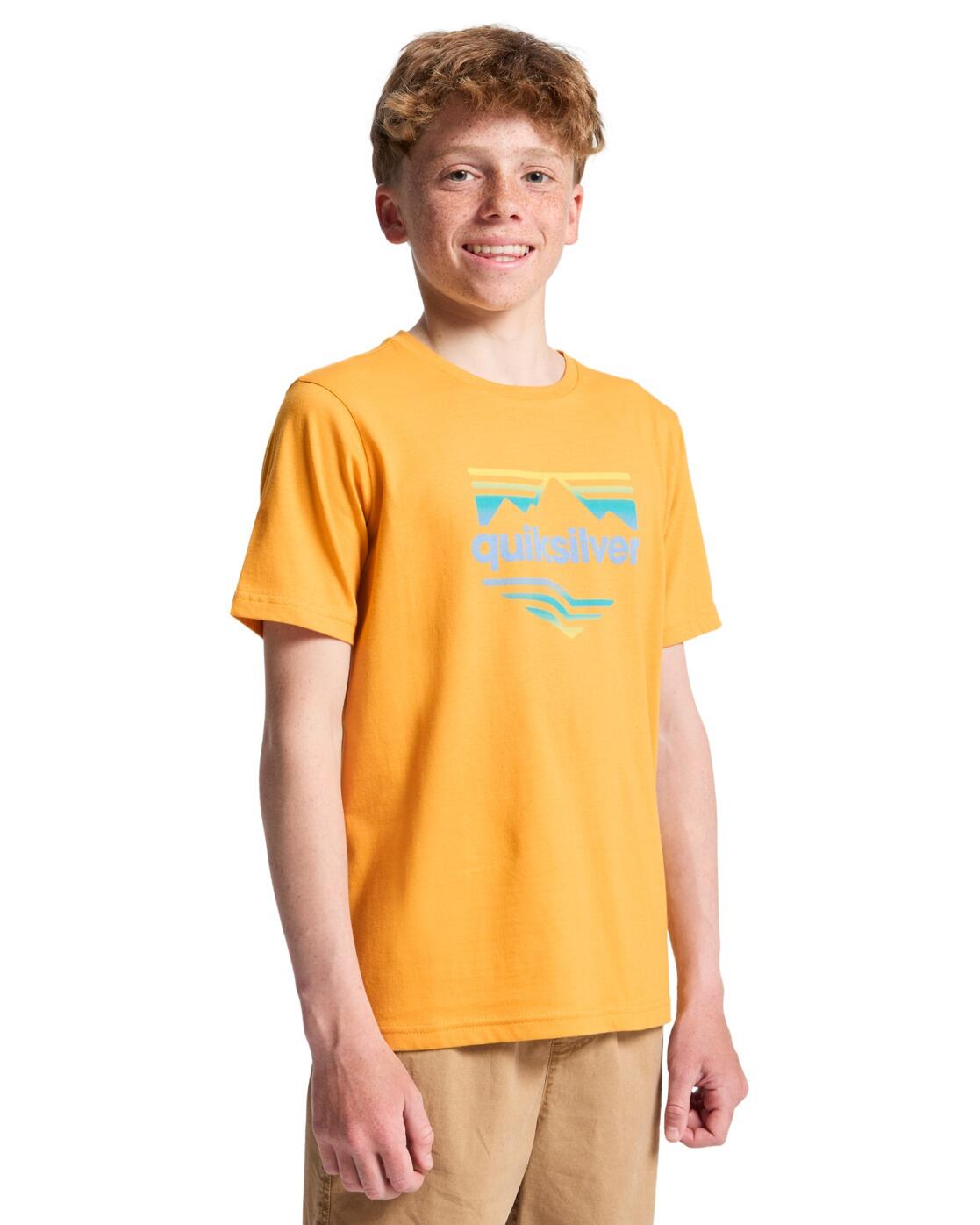 T-Shirt à manches courtes HORIZON FADE Jaune Garçon 3/4