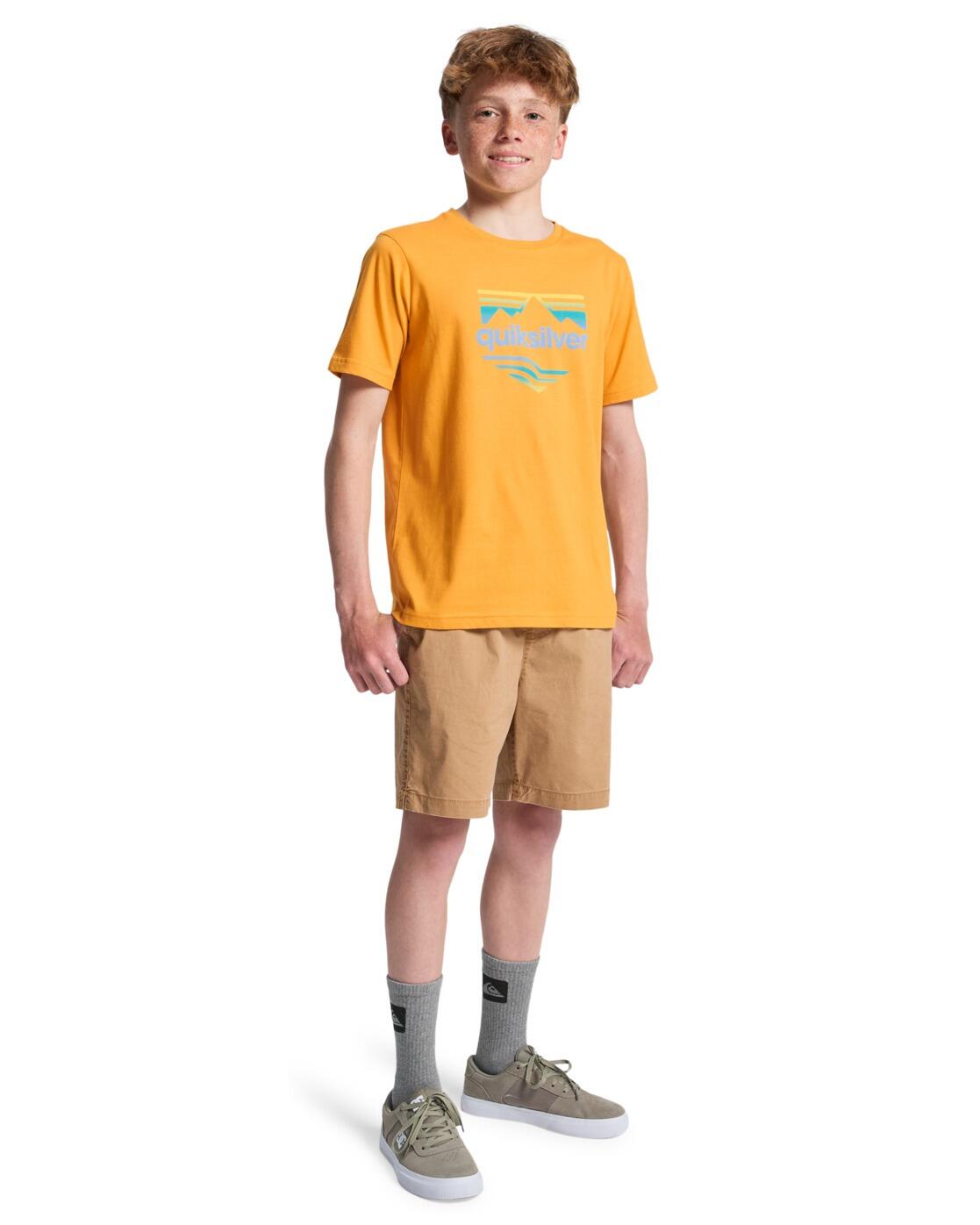 T-Shirt à manches courtes HORIZON FADE Jaune Garçon 4/4
