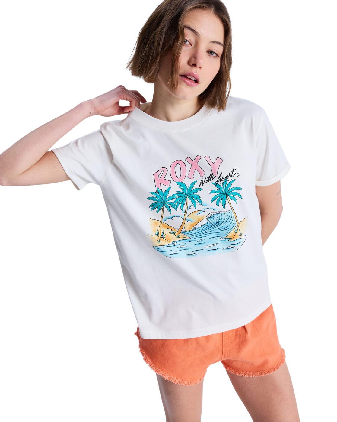 T-Shirt à manches courtes OCEANREGULAR POSTER Blanc Femme 4/4
