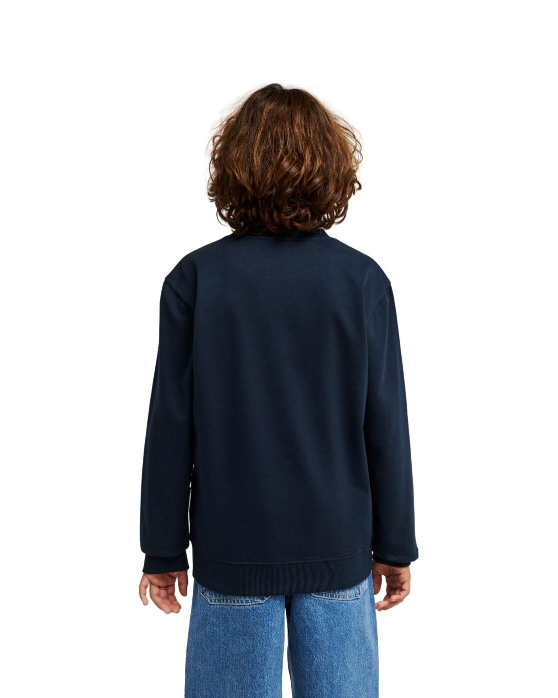 Fleece met ronde hals BASIC Schwarz Jongens 8-16 2/4