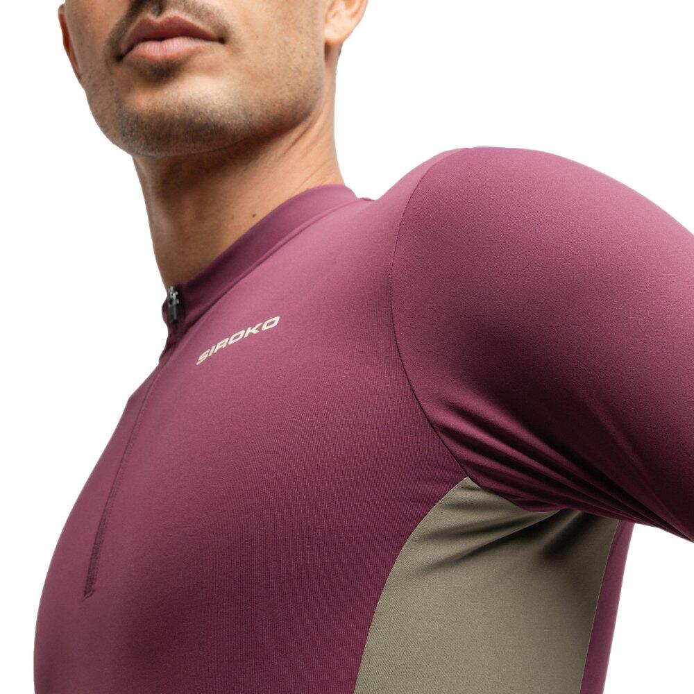 Camisola de ciclismo gravel manga comprida homem GM3 Unbound Encarnado 5/7