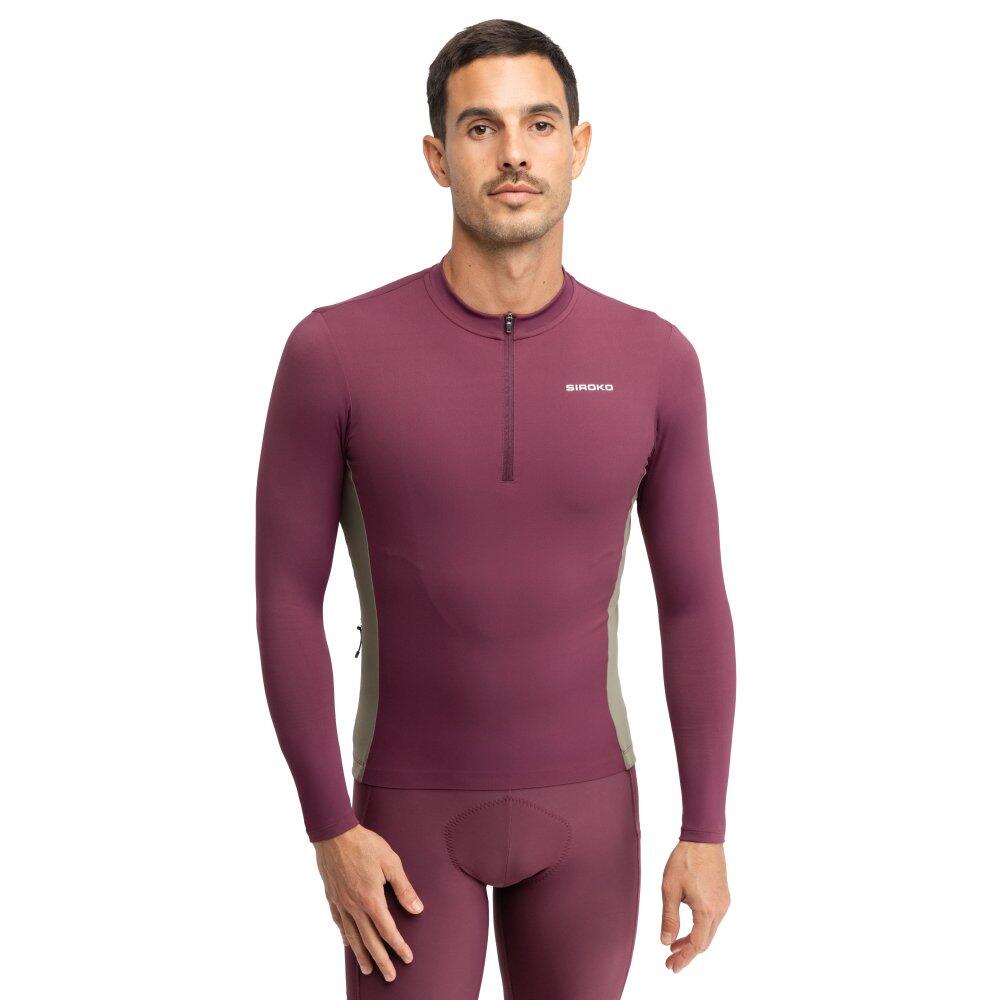 Men Cycling 's long sleeve gravel jersey GM3 Unbound Red