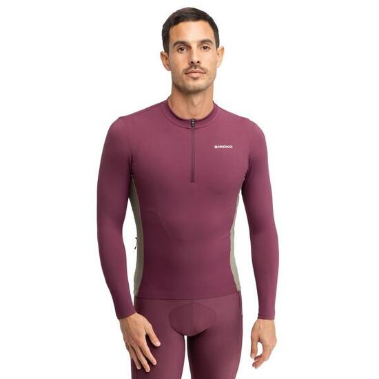 Herren Radsport langärmeliges gravel-radtrikot GM3 Unbound Rot
