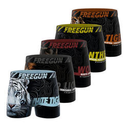 Lot de 5 boxers homme Wild Life