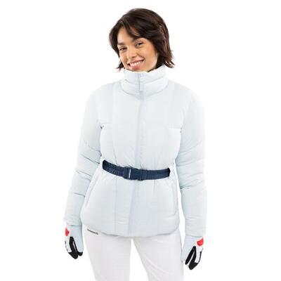 Dames gevoerde retro ski-jas alpengold-w light blue blauw