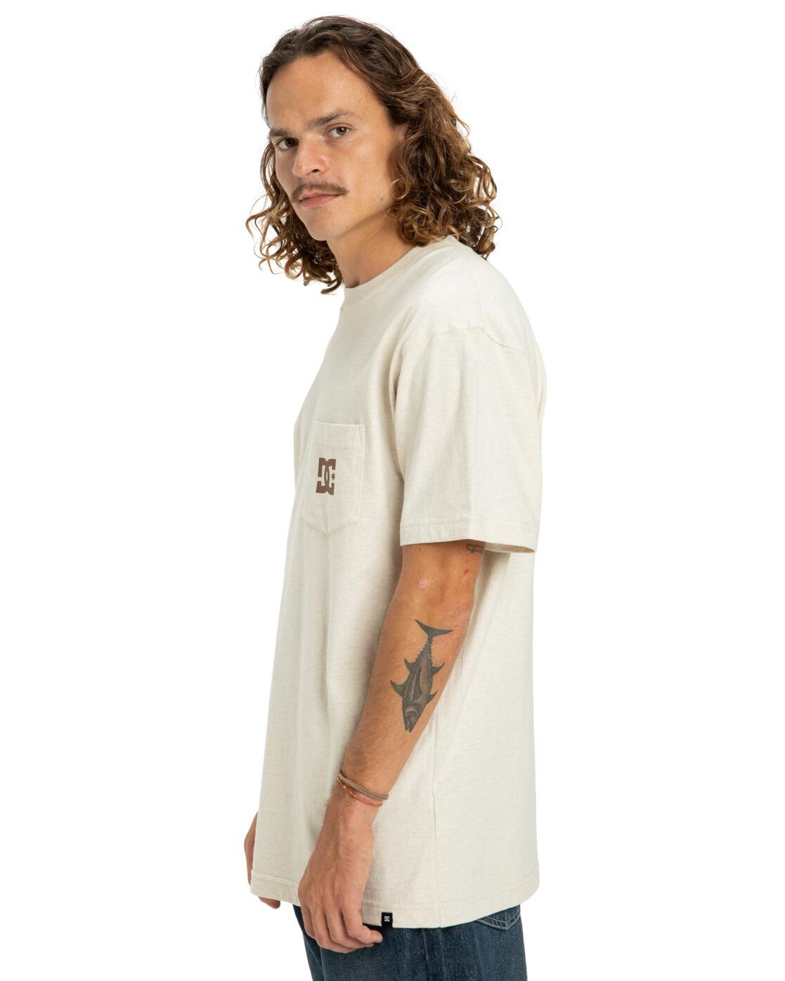 Camiseta de manga corta DC STAR POCKET Beige Hombre 4/4