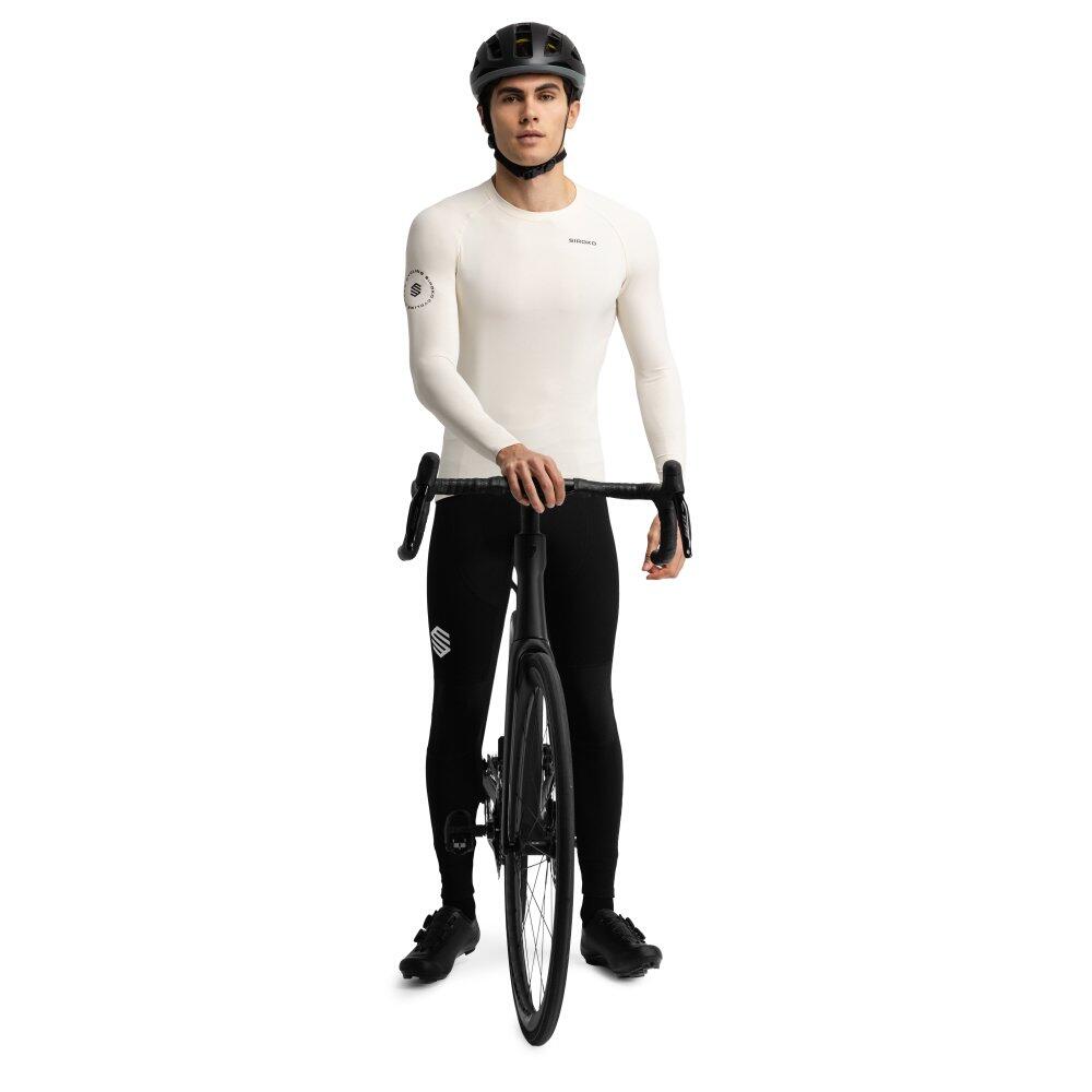 Herren langärmeliges radtrikot M9 Scanuppia Beige Beige 3/7