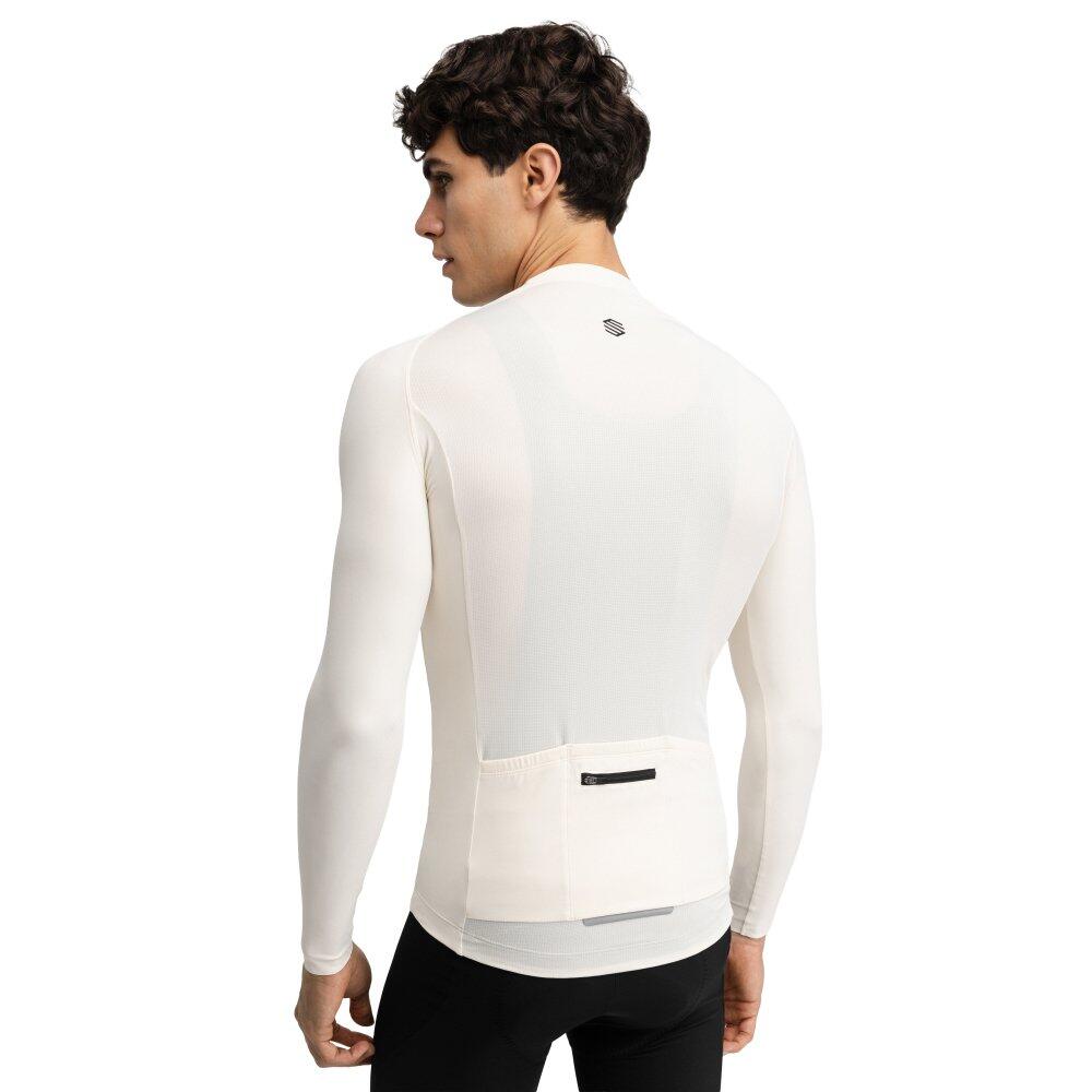 Herren langärmeliges radtrikot M9 Scanuppia Beige Beige 2/7