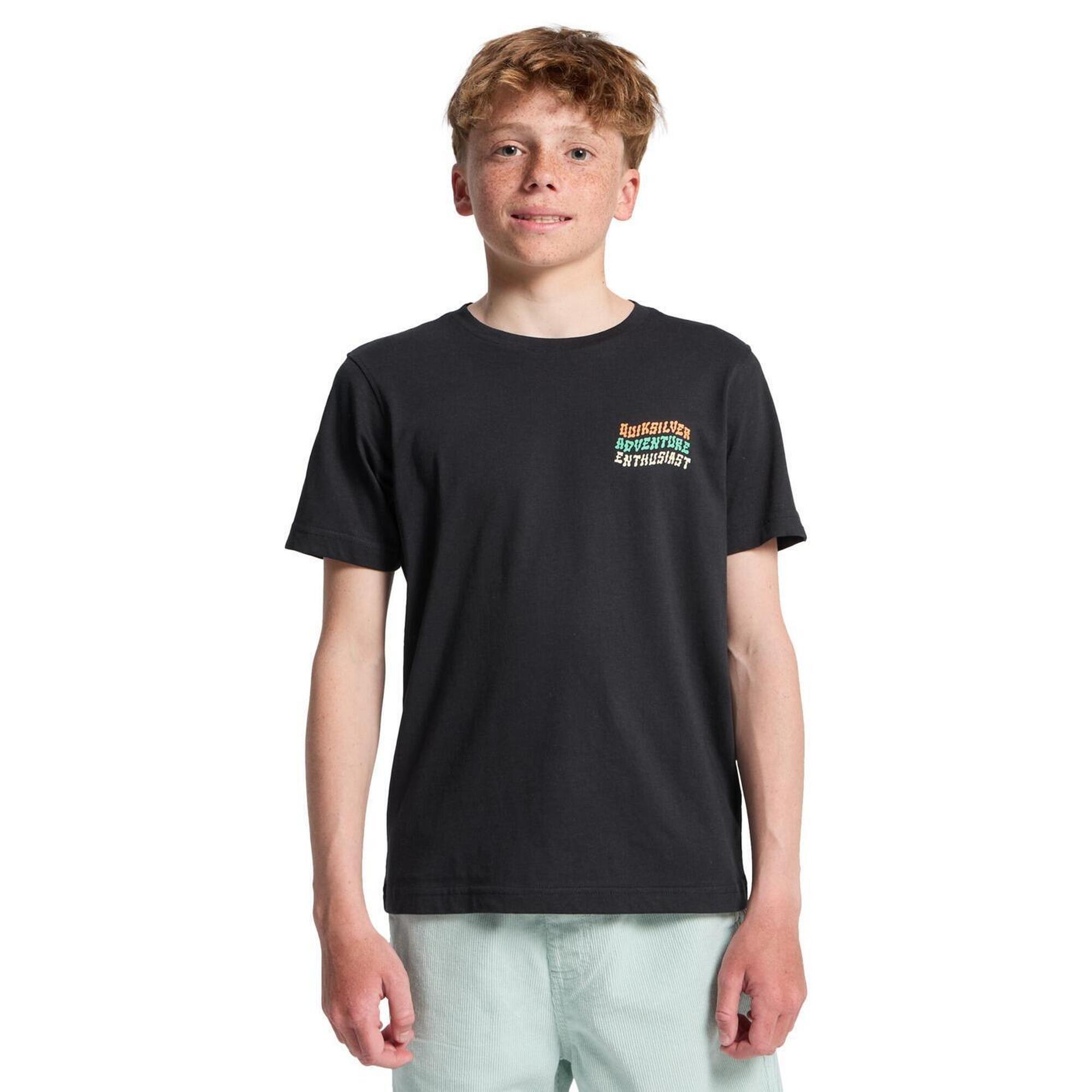 Quiksilver - T-shirt À Manches Courtes Cosmic Character Noir Garçon - T-shirt Manches Courtes - Noir - Decathlon